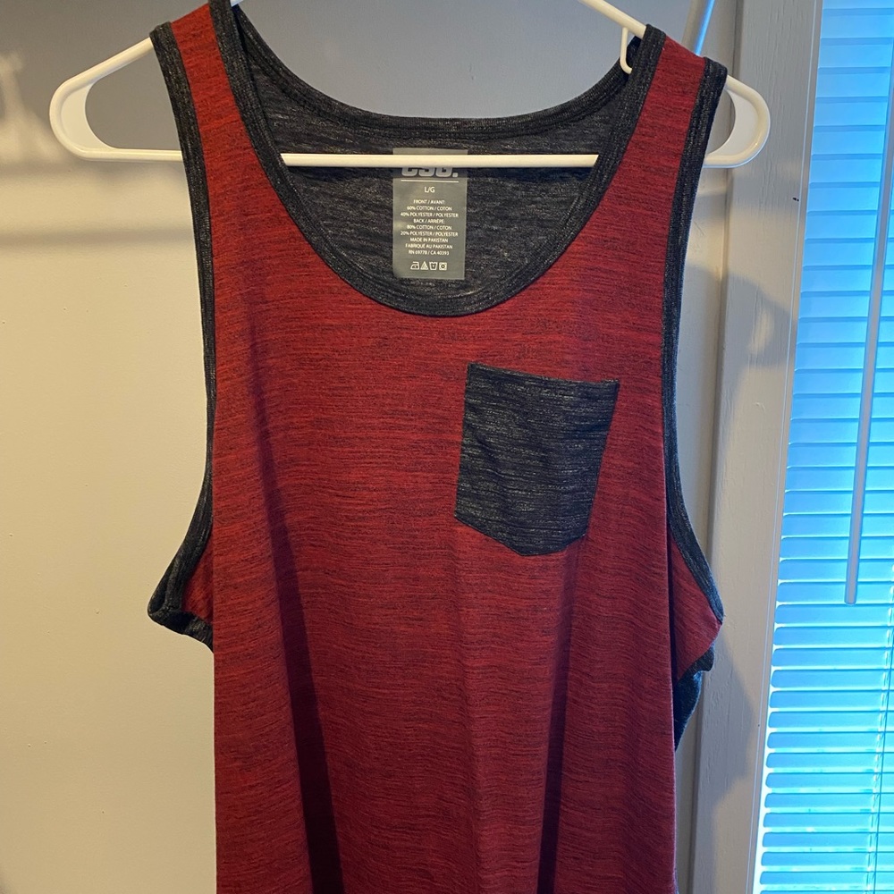 Red and Grey tank top